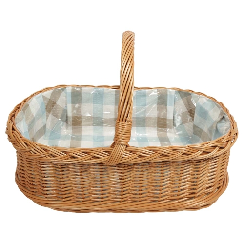Tablett, Korbtablett aus Weide, Trage Tablett geflochten (53x40x17/32)