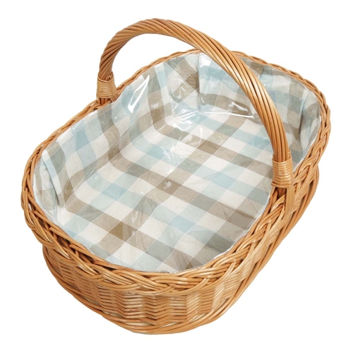 Tablett, Korbtablett aus Weide, Trage Tablett geflochten (53x40x17/32)