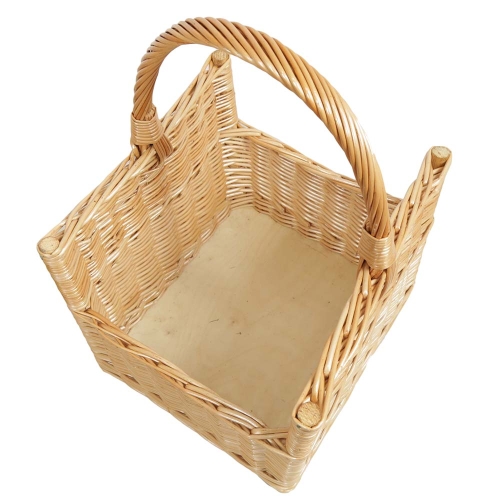 Holzkorb, Tragekorb Kaminholzkorb Korb für Brennholz (38x35x23/55)
