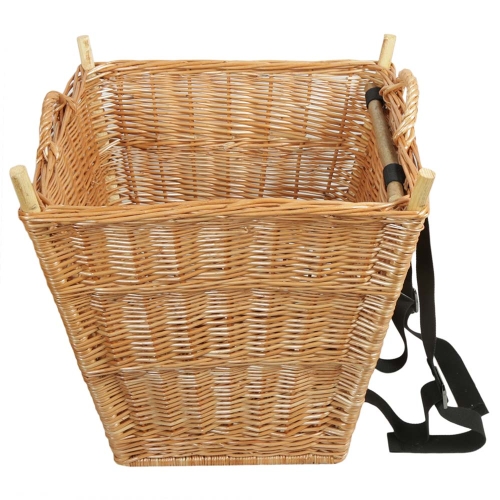 Tragekorb, Kiepe, Rucksackkorb aus gesottener Weide (45x45x48/55)
