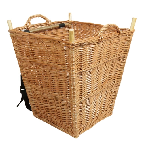 Tragekorb, Kiepe, Rucksackkorb aus gesottener Weide (45x45x48/55)