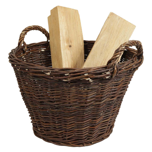 Erntekorb, Holzkorb, Tragekorb, Gartenkorb, Weide Korb (D:45cm)