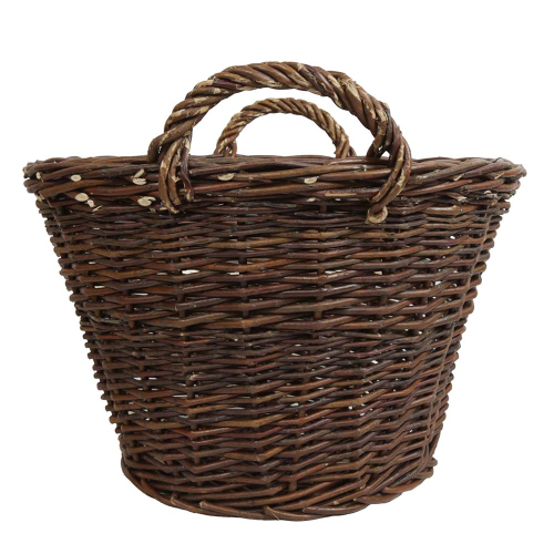 Erntekorb, Holzkorb, Tragekorb, Gartenkorb, Weide Korb (D:45cm)