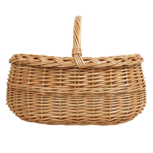 Einkaufskorb Handkorb Weide Korb gefüttert (49x33x24/37)