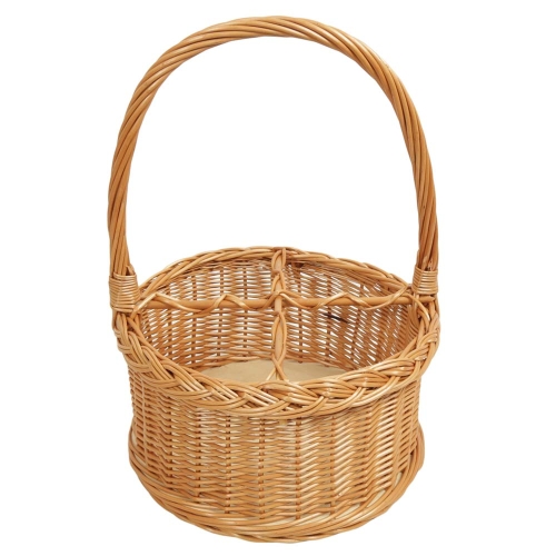 Flaschenkorb Korb für 4 Flaschen aus Weide (D:29 H:15/40)