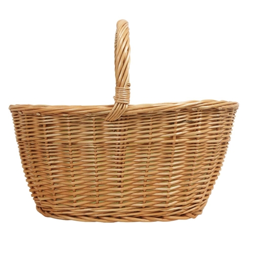 Einkaufskorb Handkorb Weide Korb gefüttert (48x36x21/40)