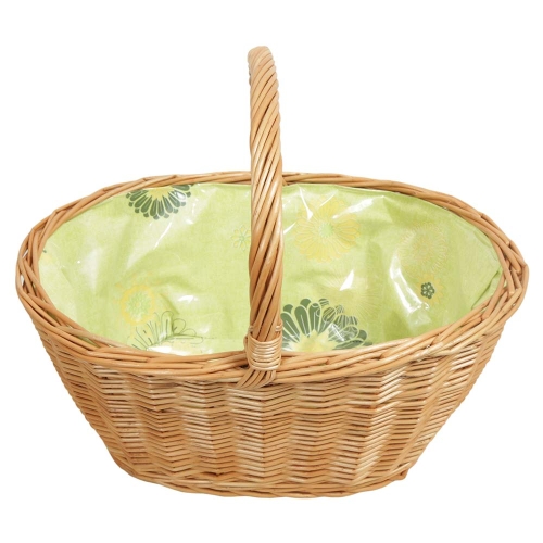 Einkaufskorb Handkorb Weide Korb gefüttert (48x36x21/40)