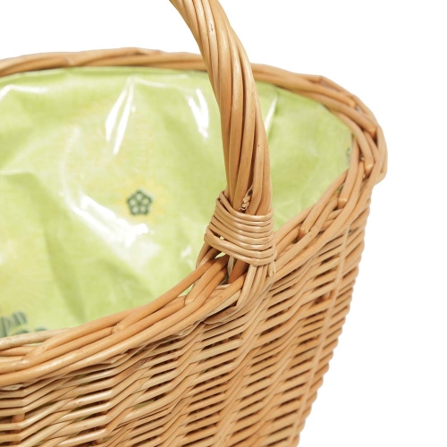 Einkaufskorb Handkorb Weide Korb gefüttert (48x36x21/40)