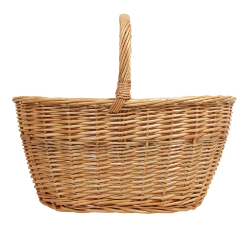 Einkaufskorb Handkorb Weide Korb gefüttert (48x35x22/40)