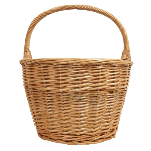 Einkaufskorb Handkorb Weide Korb gefüttert (48x35x22/40)