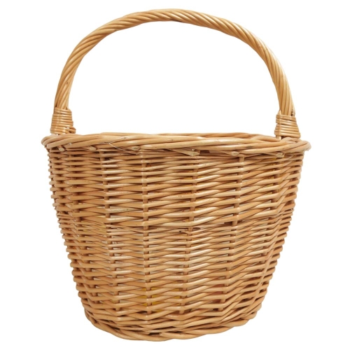 Einkaufskorb Handkorb Weide Korb gefüttert (48x35x22/40)