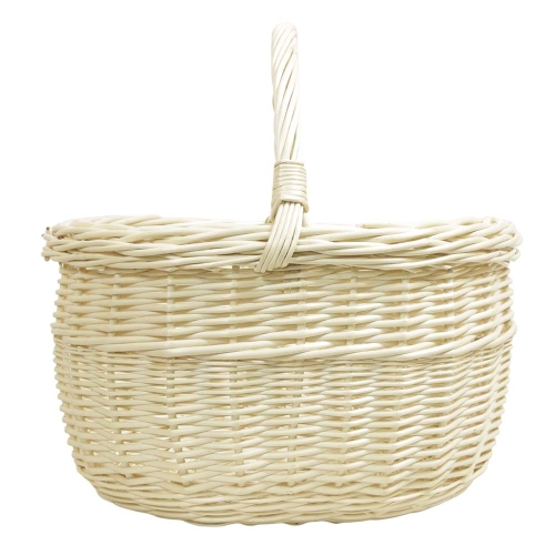 Einkaufskorb Handkorb helle Weide Korb ungefüttert (44x33x24/36)