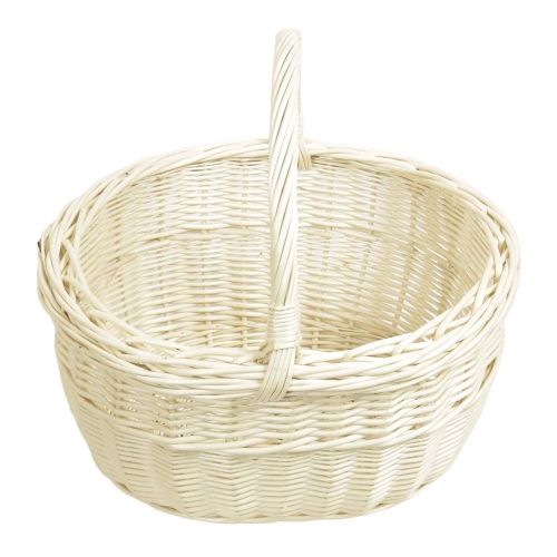 Einkaufskorb Handkorb helle Weide Korb ungefüttert (44x33x24/36)
