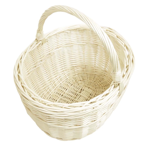 Einkaufskorb Handkorb helle Weide Korb ungefüttert (44x33x24/36)