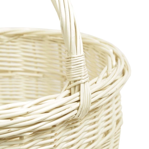 Einkaufskorb Handkorb helle Weide Korb ungefüttert (44x33x24/36)