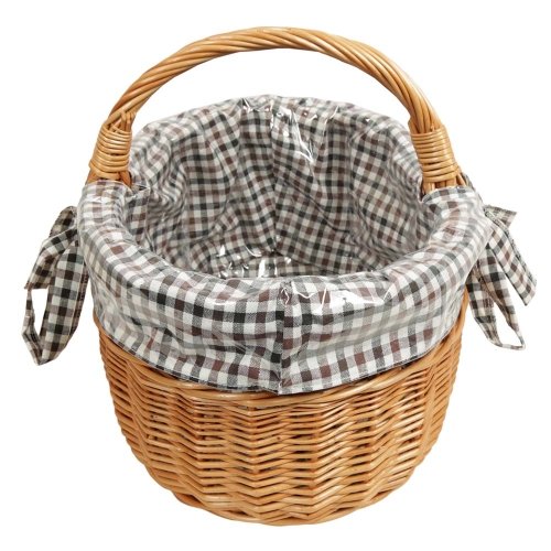 Einkaufskorb Handkorb Weide Korb gefüttert (42x32x23/34)