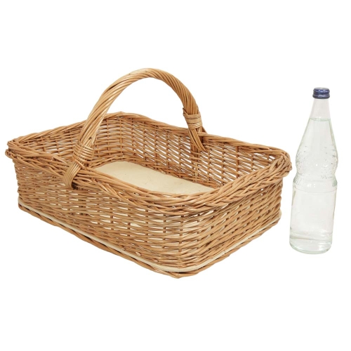 Tablett aus Weide, Trage Korb Tablett (53x39x13/31)