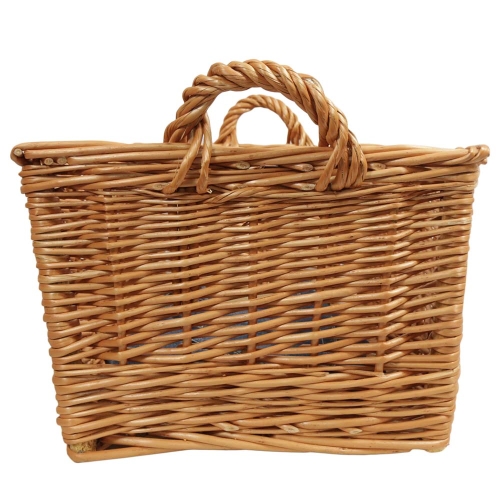 Wäschekorb aus Weide, Korb für Wäsche aus gesottener Weide (55x35x25/30)