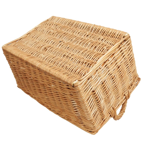 Wäschekorb aus Weide, Korb für Wäsche aus gesottener Weide (55x35x25/30)