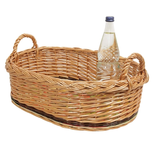 Tablett aus Weide, Trage - Korb - Tablett (51x36x15/22)