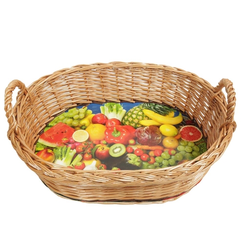 Tablett aus Weide, Trage - Korb - Tablett (51x36x15/22)