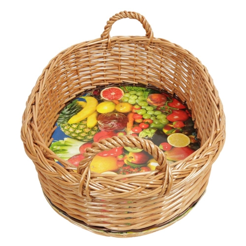 Tablett aus Weide, Trage - Korb - Tablett (51x36x15/22)