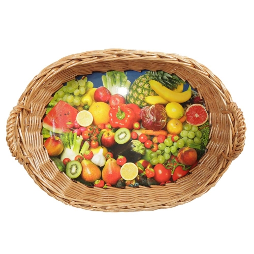 Tablett aus Weide, Trage - Korb - Tablett (51x36x15/22)