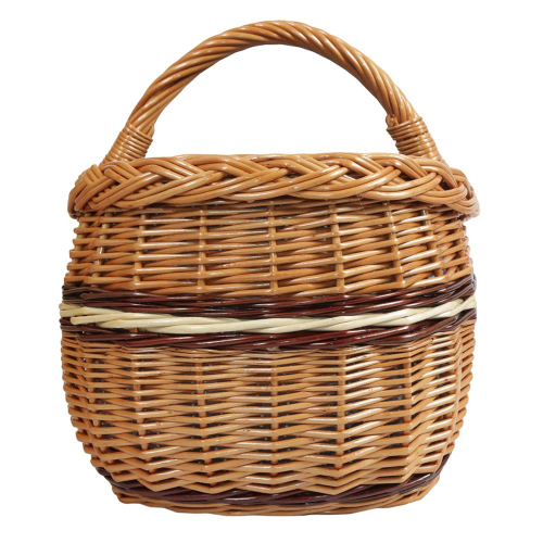 Einkaufskorb Handkorb Weide Korb gefüttert (42x32x22/38)
