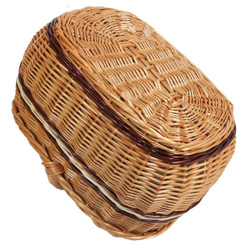 Einkaufskorb Handkorb Weide Korb gefüttert (42x32x22/38)