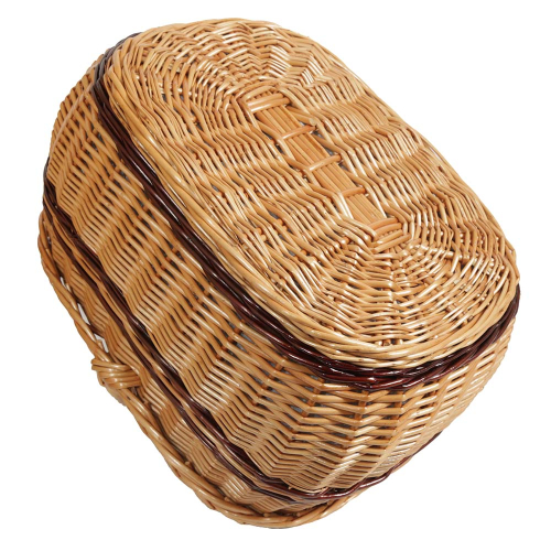 Einkaufskorb Handkorb Weide Korb gefüttert (42x32x22/36)
