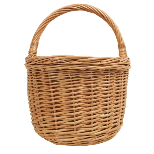 Einkaufskorb Handkorb Weide Korb mit Klappdeckel (34x23x19/31) klein