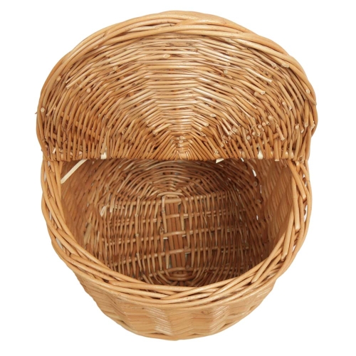 Einkaufskorb Handkorb Weide Korb mit Klappdeckel (34x23x19/31) klein