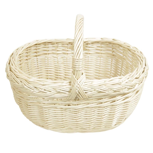 Einkaufskorb Handkorb helle Weide Korb ungefüttert (45x34x22/35)