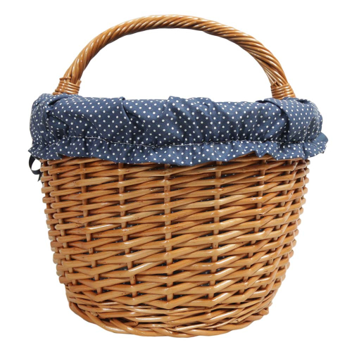 Einkaufskorb Handkorb Weide Korb gefüttert (46x32x25/33)