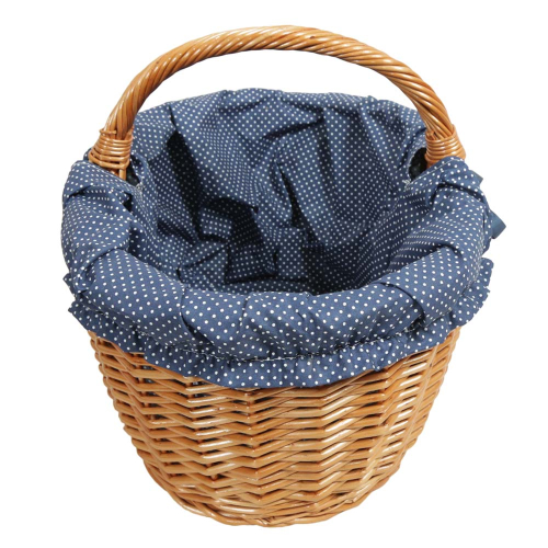 Einkaufskorb Handkorb Weide Korb gefüttert (46x32x25/33)