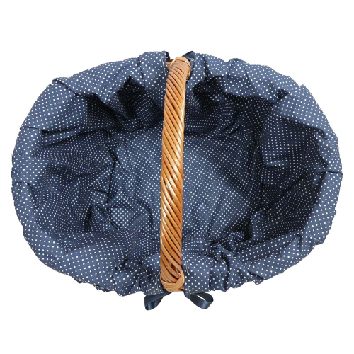 Einkaufskorb Handkorb Weide Korb gefüttert (46x32x25/33)