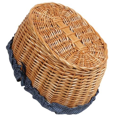 Einkaufskorb Handkorb Weide Korb gefüttert (46x32x25/33)