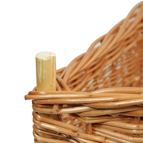 Holzkorb Korb Tragekorb aus gesottener Weide -ungefüttert- (60x36x22/43)