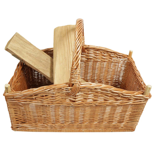 Holzkorb Korb Tragekorb aus gesottener Weide -ungefüttert- (60x36x22/43)