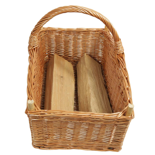 Holzkorb Korb Tragekorb aus gesottener Weide -ungefüttert- (60x36x22/43)