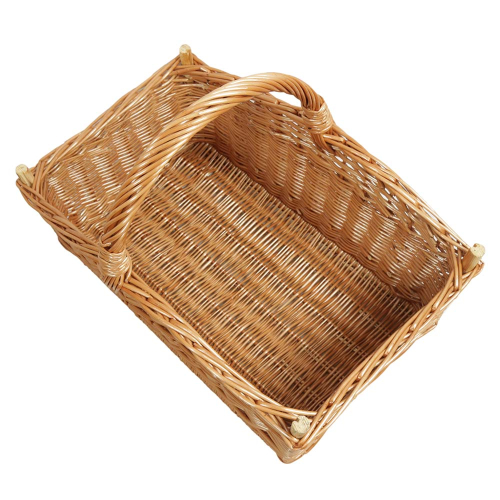 Holzkorb Korb Tragekorb aus gesottener Weide -ungefüttert- (60x36x22/43)