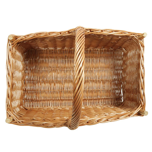 Holzkorb Korb Tragekorb aus gesottener Weide -ungefüttert- (60x36x22/43)