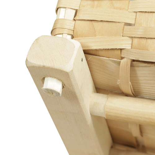Holzkorb Kaminholzkorb Korb Tragekorb aus Holzspan (59x39x35/46)