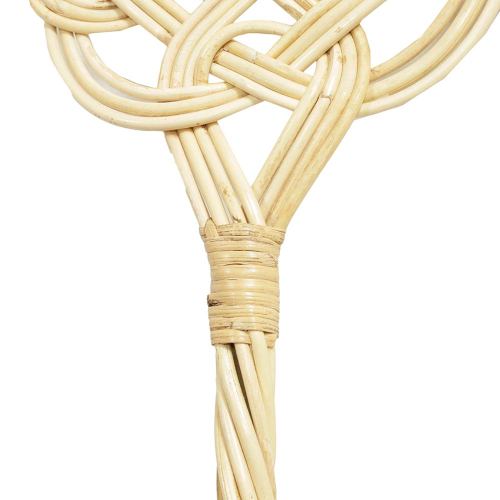 Teppichklopfer aus Rattan 3-fädig mit Kunststoffgriff (L:72cm)