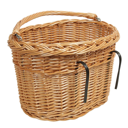 Fahrradkorb für den Lenker, Einkaufskorb Handkorb Weide (40x32x27/42)