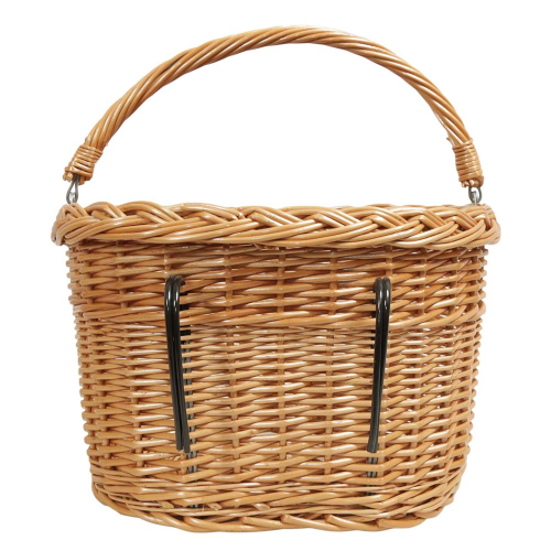 Fahrradkorb für den Lenker, Einkaufskorb Handkorb Weide (40x32x27/42)