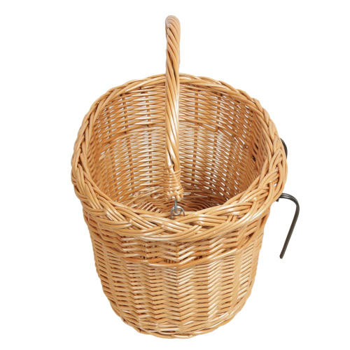 Fahrradkorb für den Lenker, Einkaufskorb Handkorb Weide (40x32x27/42)