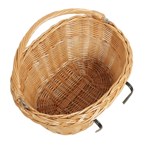 Fahrradkorb für den Lenker, Einkaufskorb Handkorb Weide (40x32x27/42)