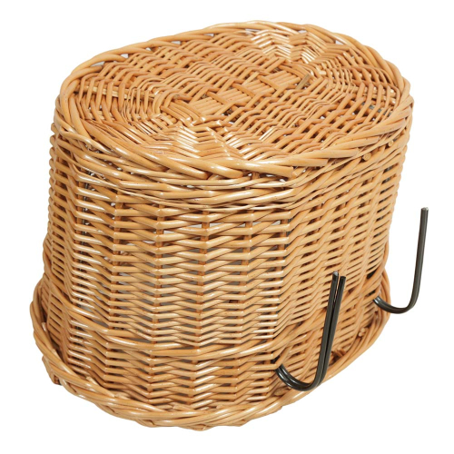 Fahrradkorb für den Lenker, Einkaufskorb Handkorb Weide (40x32x27/42)
