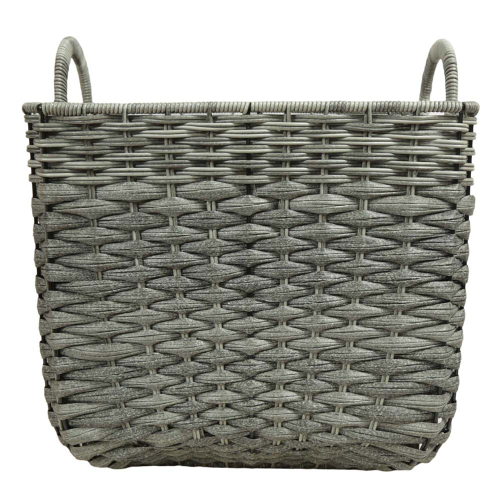 Mehrzweckkorb aus Polyrattan, moderner Tragekorb aus Kunststoff (36x36x32/39)